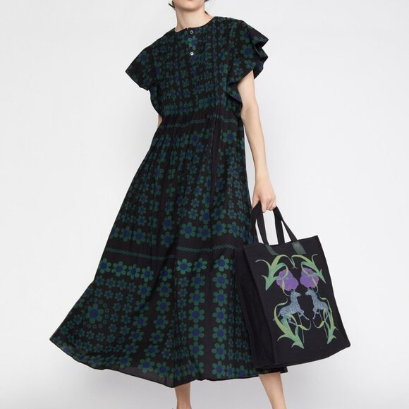 Cynthia Rowley Nairobi Kaftan - Daisy Black Multi - Picture 1 of 6